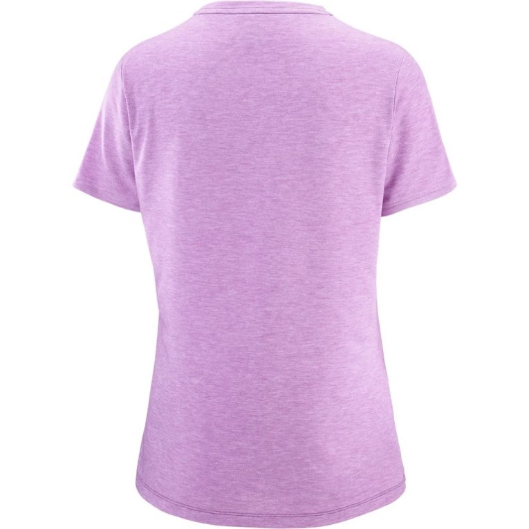 Camiseta Salomon Essential Tencel Corta Sleeve Mujer Lavanda | MX JGHV891